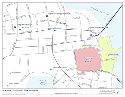Map of Downtown Portsmouth