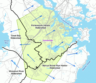 Map of Portsmouth watershed