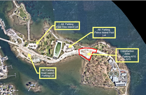 Map of Peirce Island work site