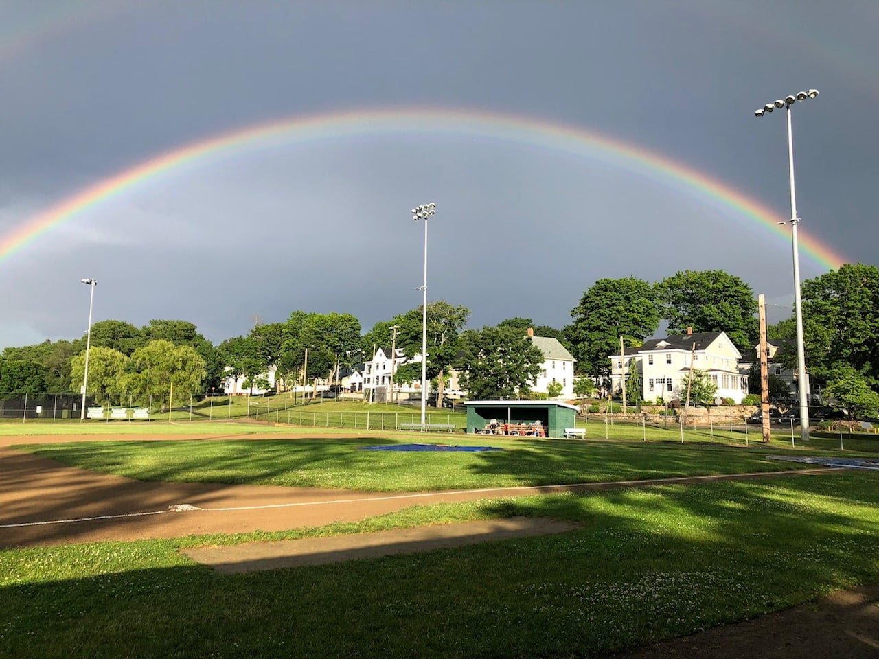 Rainbow over Leary Field