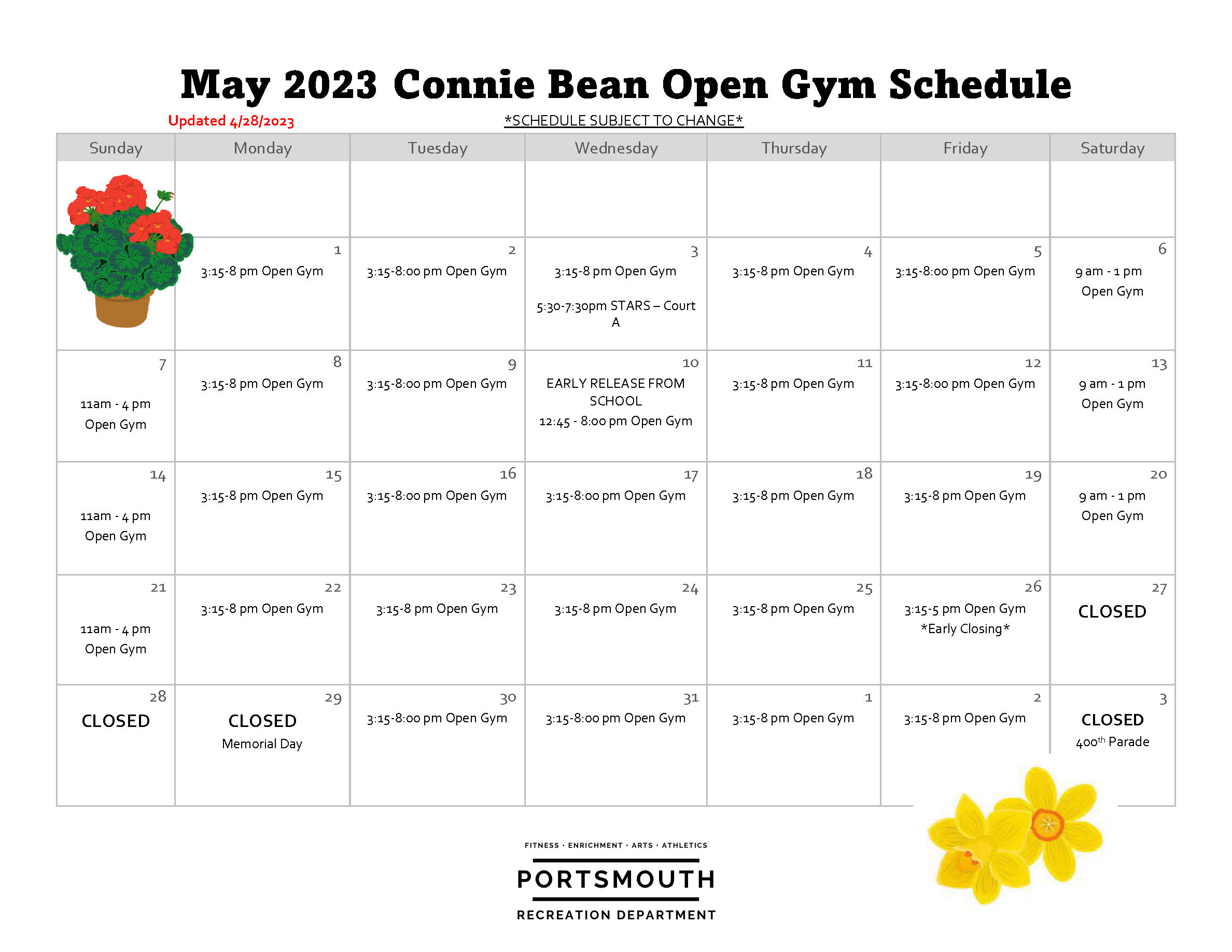 Connie Bean - May open gym