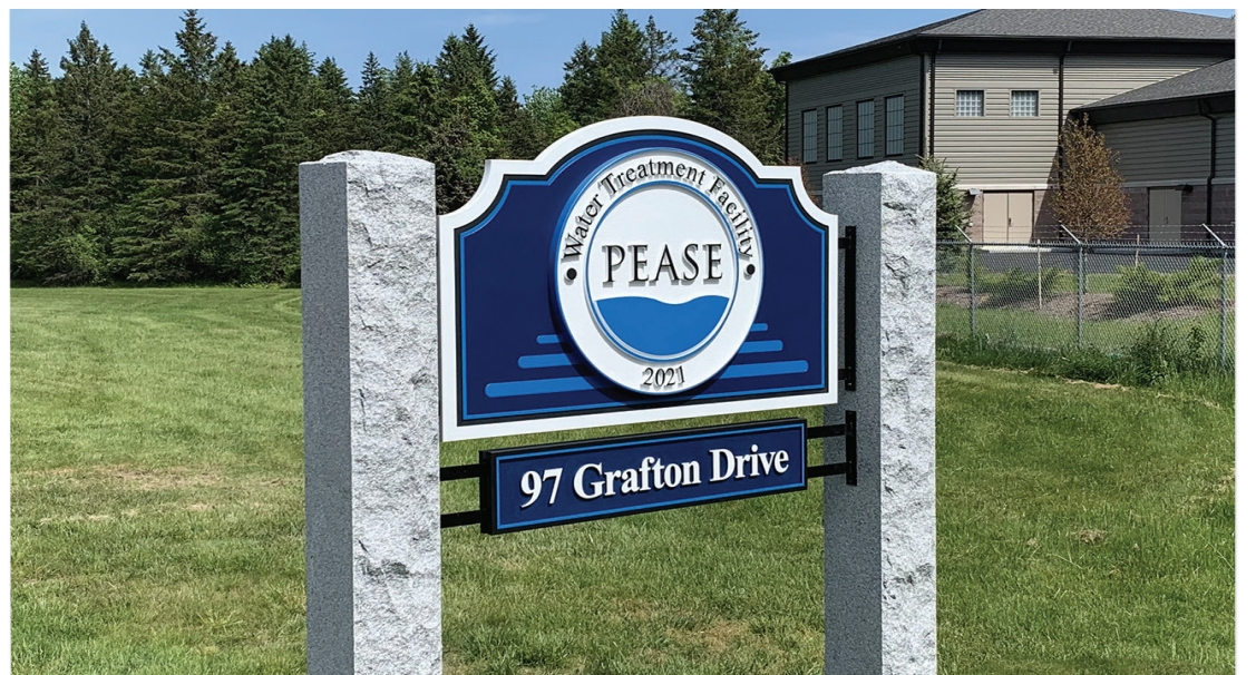 Pease WTP sign