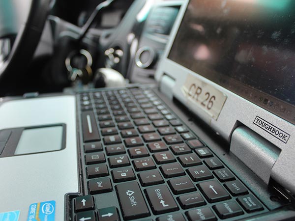 Laptop in Police Cruiser