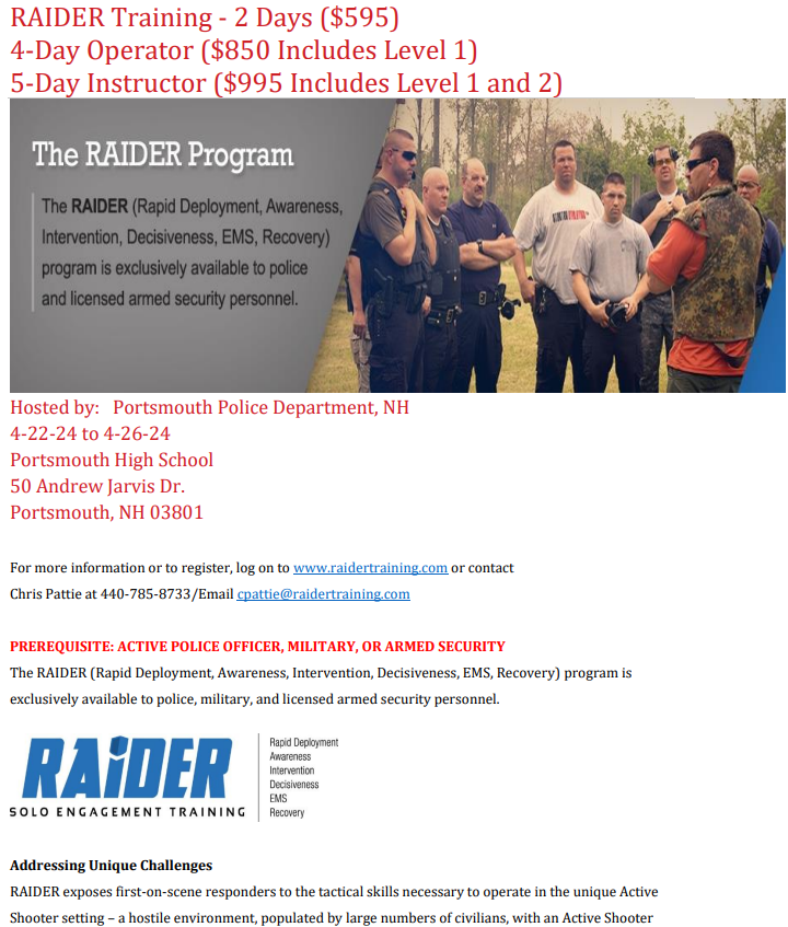 Raider Training Flyer pt.1