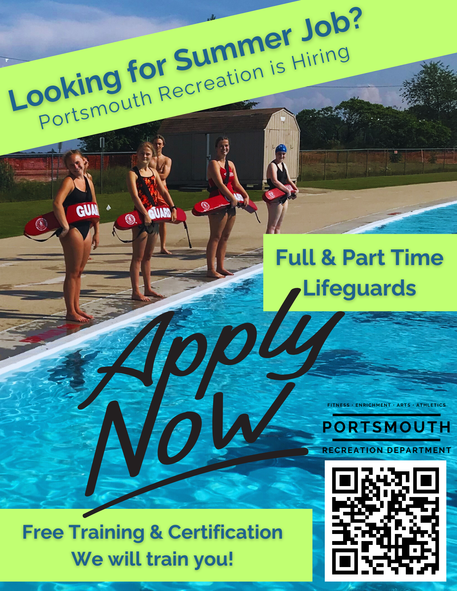 hiring lifeguards flier