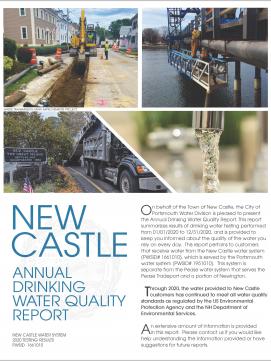 New Castle Water Report Results for 2020