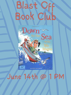 Blast Off Book Club poster --link to registration 