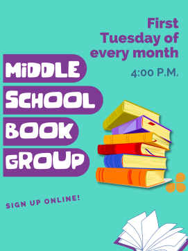 Middle School Book Club -- link to calendar