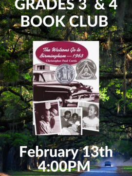 Grades & 4 Book Club -- link to calendar