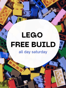 LEGO Free Build -- link to Saturday event series