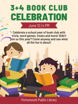 3 + 4 Book Club Celebration meeting -- link to calendar