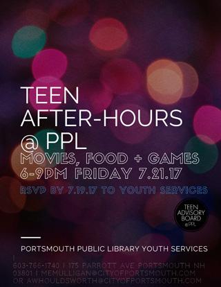 Teen After-Hours @ PPL flyer