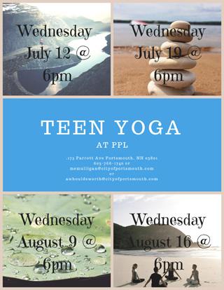 Teen Yoga at PPL flyer