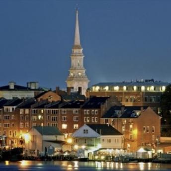 Skyline of Portsmouth with North Church steeple