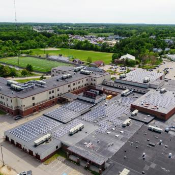 Solar array at Portsmouth High School 
