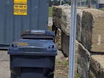 Composting drop off bin at the Recycling Center