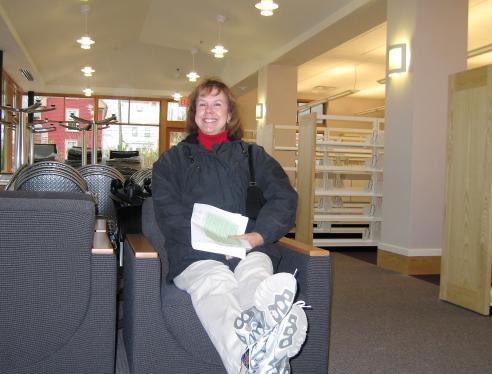 Mary Ann in Library