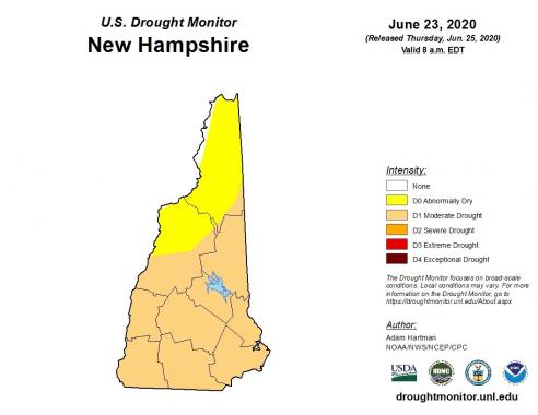 NH Drought Monitor June 23, 2020