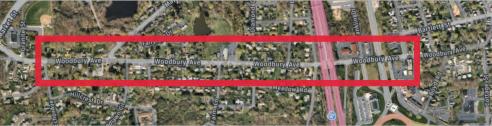 Woodbury Ave. Traffic Calming Project map