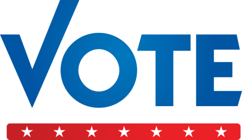 Graphic that says "Vote"