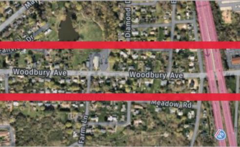 Woodbury Ave. Traffic Calming Project map